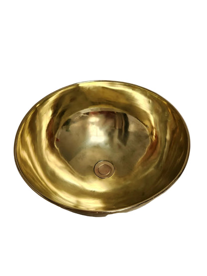 Solid Brass Basin (40cm) with Solid Brass Clicker Grating