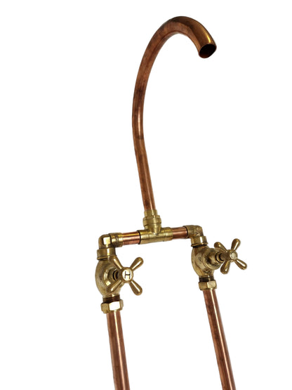Solid Brass and Copper Freestanding bath mixer