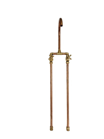 Solid Brass and Copper Freestanding bath mixer