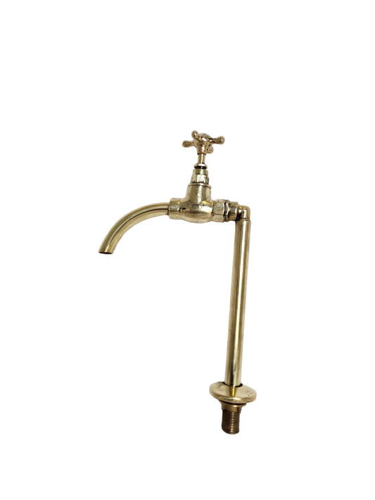 Solid Brass Bib Tap with Extension – Counter Mount