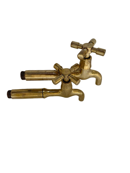 Solid Brass Bib Taps with Extension Pieces