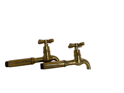 Solid Brass Bib Taps with Extension Pieces
